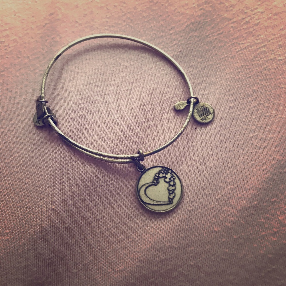 Alex and Ani bracelet. Heart charm